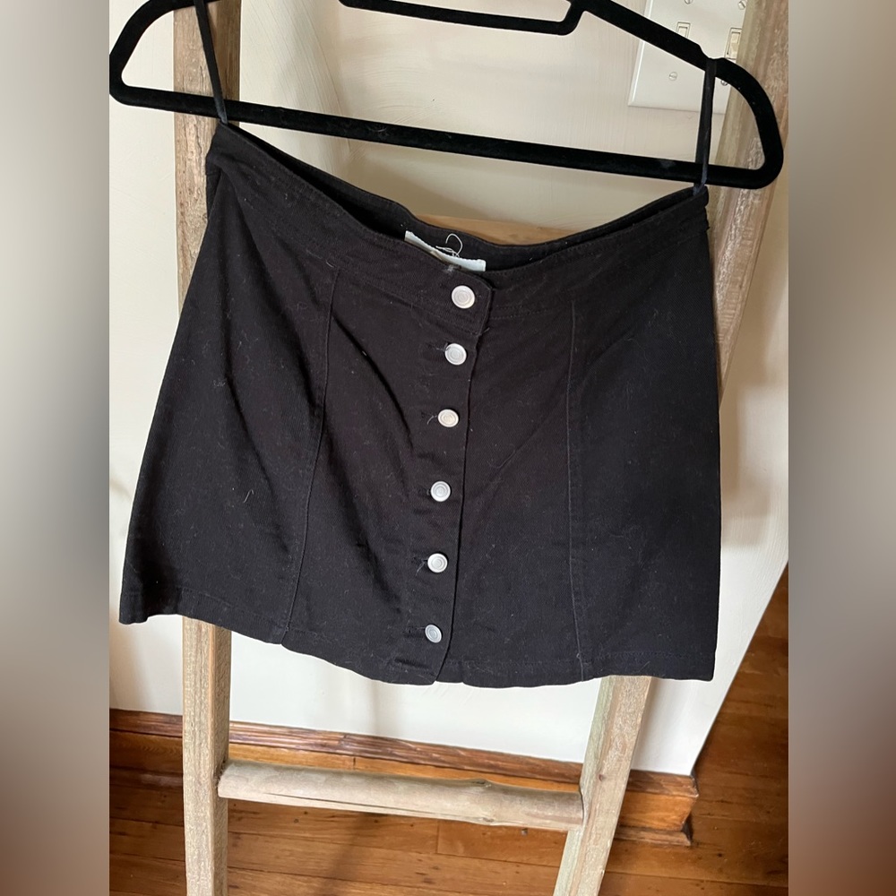 Black mini skirt